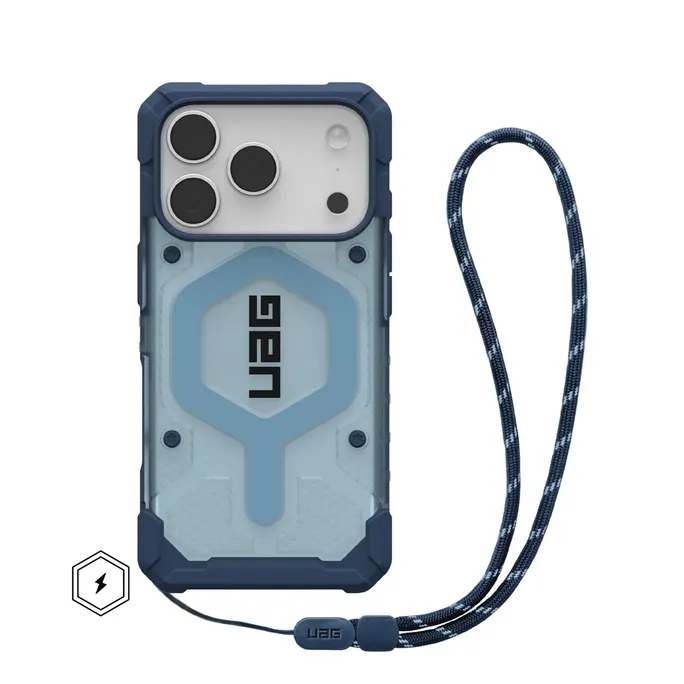 UAG Urban Armor Gear Bundle Pathfinder MagSafe Case + Lanyard  Apple iPhone 17 Pro Max blau transparent