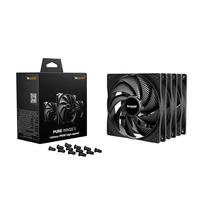 be quiet! Lüfter Pure Wings 3 PWM HS Triple Pack - 140mm Gehäuselüfter