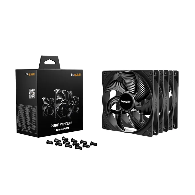 be quiet! Lüfter Pure Wings 3 PWM Triple Pack - 140mm Gehäuselüfter