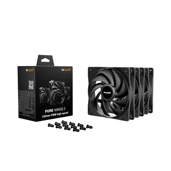 be quiet! Lüfter Pure Wings 3 PWM HS Triple Pack - 120mm Gehäuselüfter