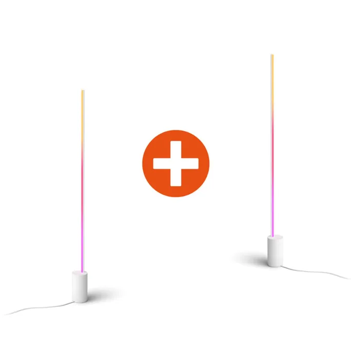 Philips Hue White & Color Ambiance Gradient Signe Stehleuchte weiß 2er Pack