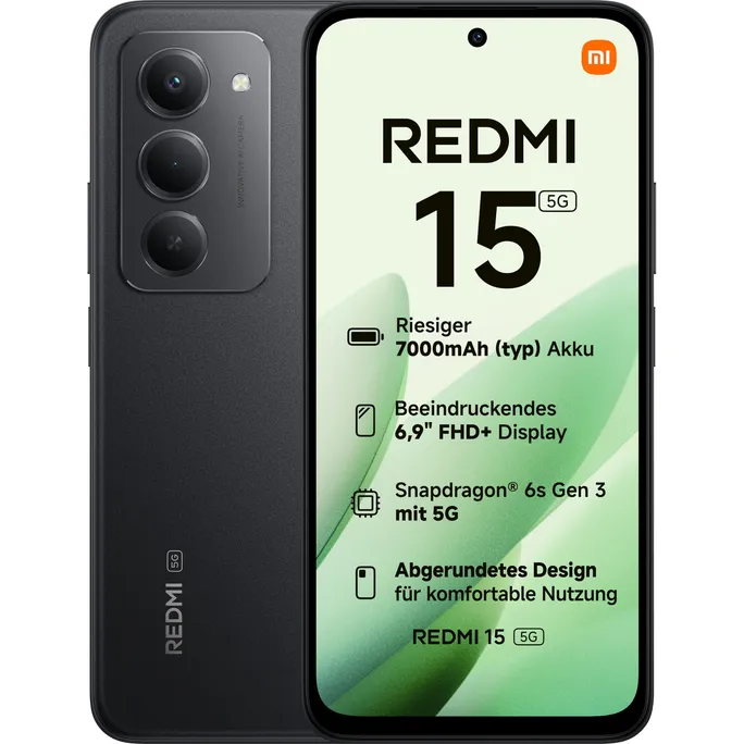 Xiaomi Redmi 15 5G 8/256GB Dual-SIM Smartphone Midnight Black