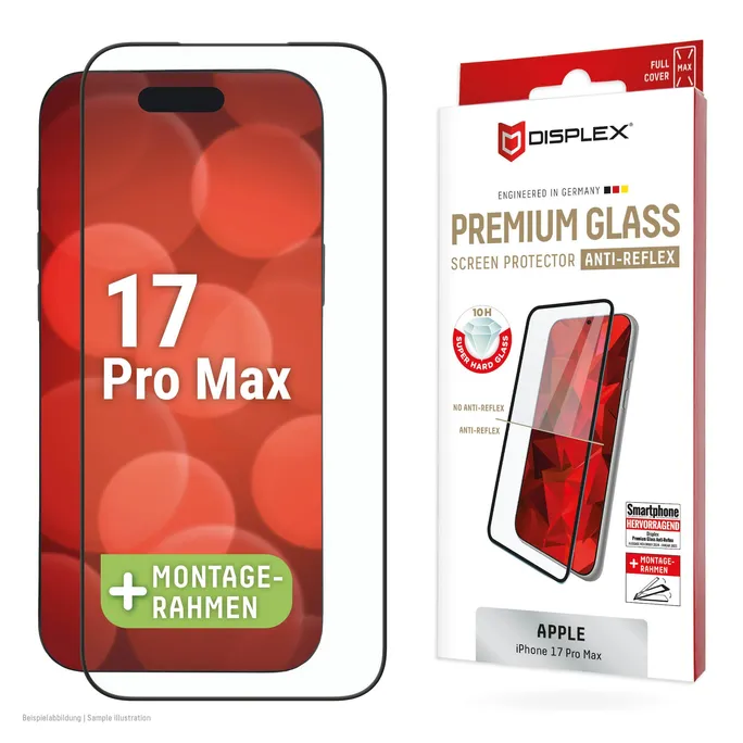 DISPLEX Premium Glass Full Cover für iPhone 17 Pro Max