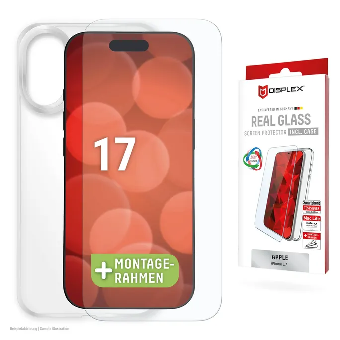DISPLEX Real Glass + Case für iPhone 17