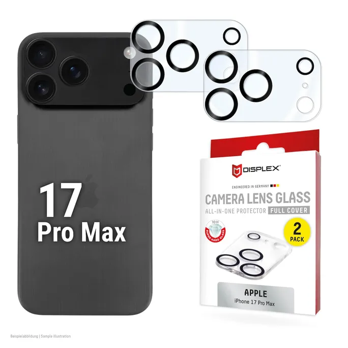 DISPLEX CamGlass All-In-One für iPhone 17 Pro Max (2 Stück)