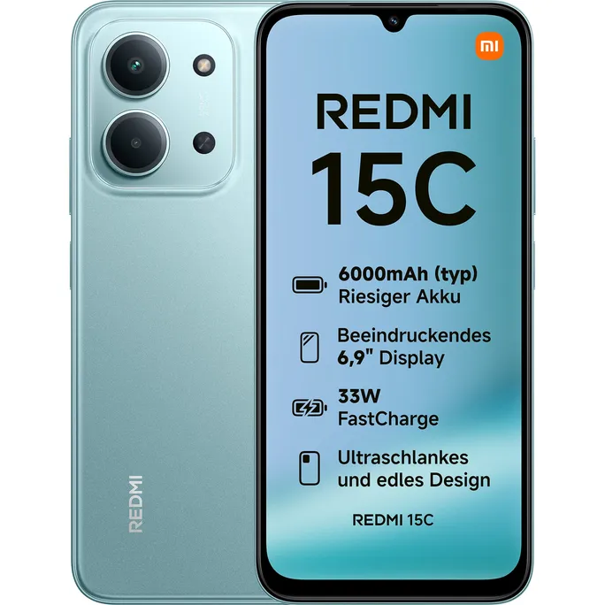 Xiaomi Redmi 15C 4GB/128GB Dual-SIM Smartphone mint green