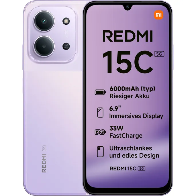 Xiaomi Redmi 15C 5G 4GB/128GB Dual-SIM Smartphone dusk purple