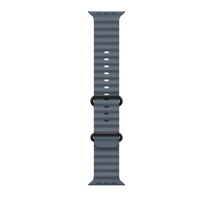 Apple 49mm Maritimblau Ocean Band - Schwarzes Titanium Finish
