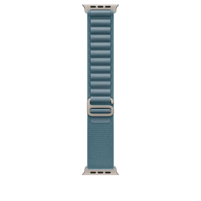 Apple 49 mm Alpine Loop Hellblau - Medium - Titan Natur