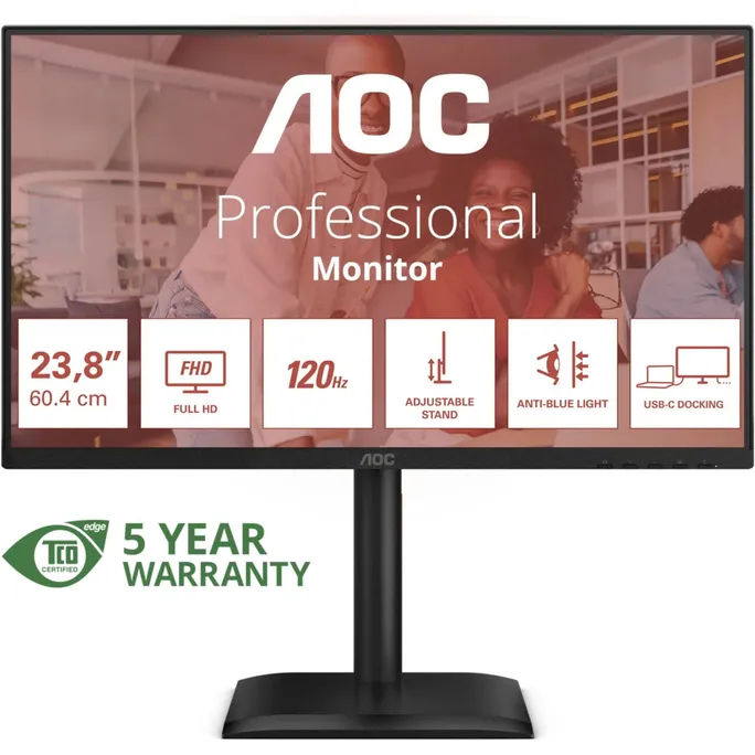AOC 24E4CV 23.8 Zoll Full HD IPS LED 16:9 120 Hz Office Monitor