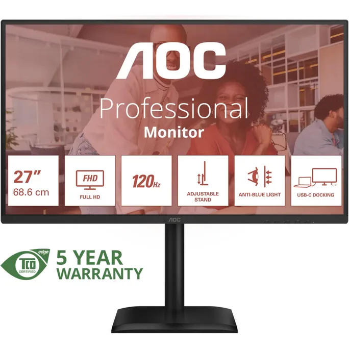 AOC 27E4CV 27 Zoll Full HD IPS LED 16:9 120 Hz Office Monitor
