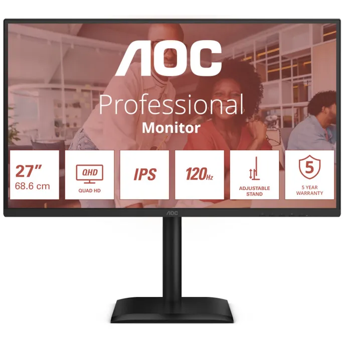 AOC Q27E4U 27 Zoll QHD IPS 16:9 120 Hz Office Monitor DP/HDMI/USB 4ms