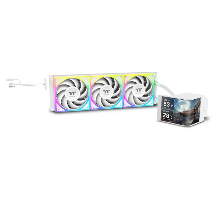 THERMALTAKE MAGCurve 360 Ultra Snow All-In-One Liquid Cooler System ARGB Fan