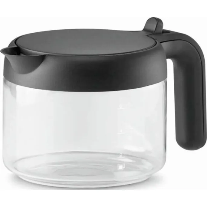 Delonghi DLSC021 Glaskanne für Kaffee-/Espressomaschinen Transparent-Schwarz