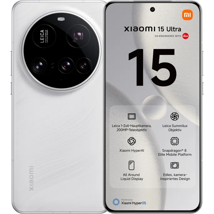 Xiaomi 15 Ultra 5G 16/512GB Dual-SIM Smartphone white