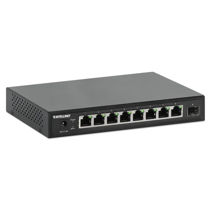 Intellinet 9-Port Switch mit 8 x 2,5G Ethernet-Ports und 1 SFP+ Uplink