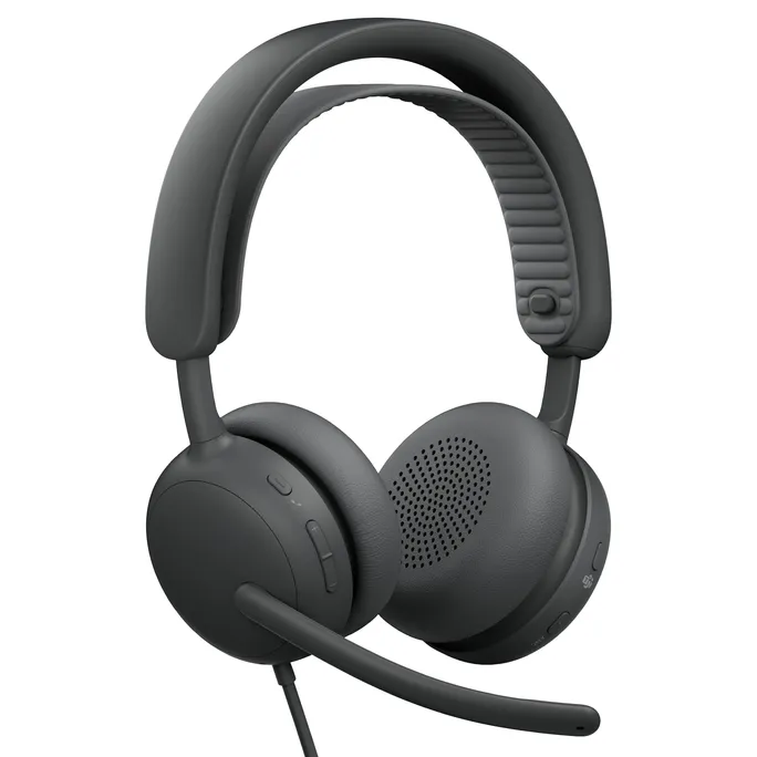 Logitech Zone Wired 2 for Business Grafit, Kabelgebundenes USB-Headset mit adaptiver Hybrid-ANC, Mikrofon mit Geräuschunterdrückung, Microsoft Teams zertifiziert