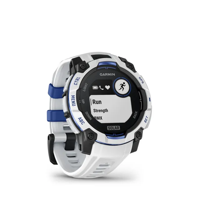 Garmin Instinct® 3 Solar 45mm Schwarz/Steinweiß mit Silikon-Wechselarmband 22 mm Steinweiß