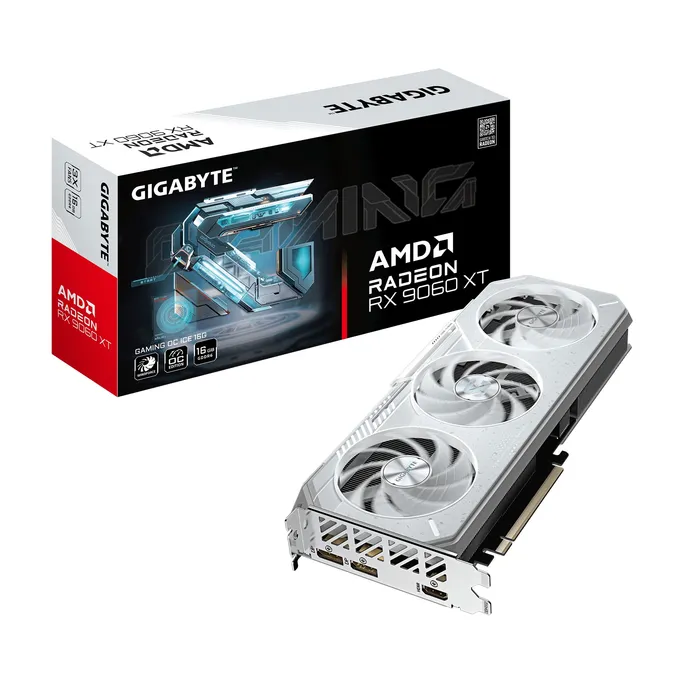 GIGABYTE Radeon RX 9060 XT GAMING OC ICE Grafikkarte 16 GB