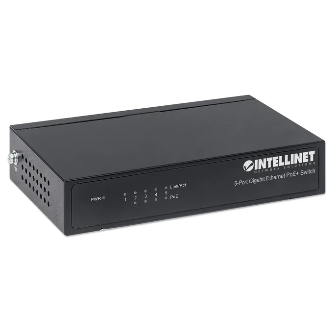 Intellinet 5-Port Gigabit Ethernet PoE+ Switch