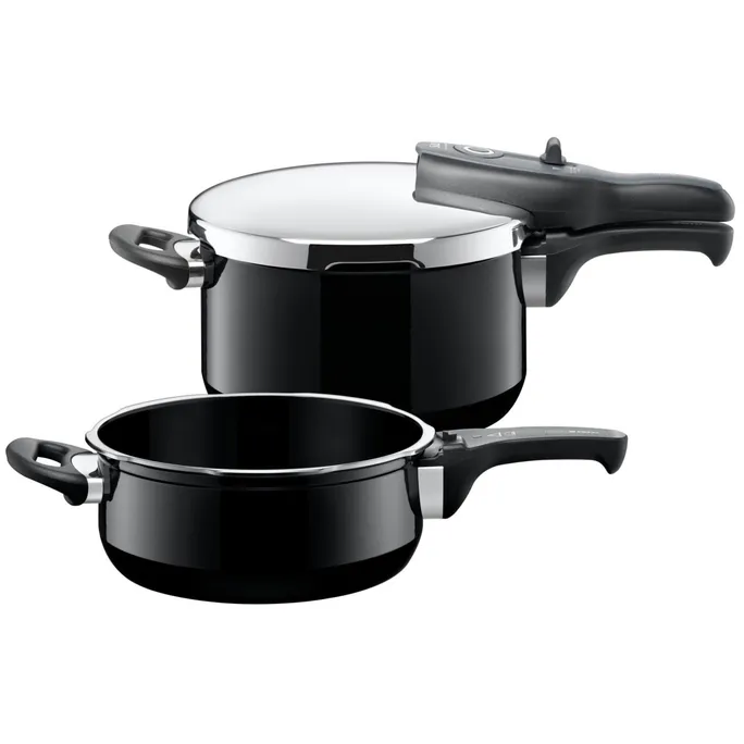 Silit Silargan® Sicomatic t-Plus Schnellkochtopf-Set 22 cm 4,5/3,0 l Black