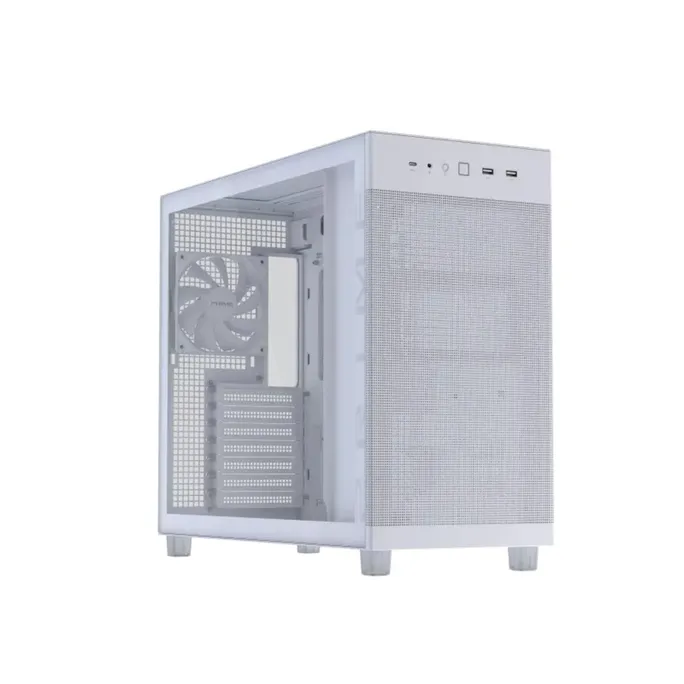 ASUS Prime AP303 Tempered Glass ATX Midi-Tower Gaming Gehäuse Weiß