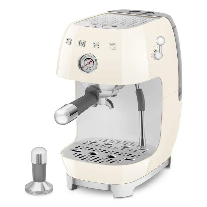 SMEG ECF03CREU 50's Style Premium-Siebträger-Espressomaschine Creme
