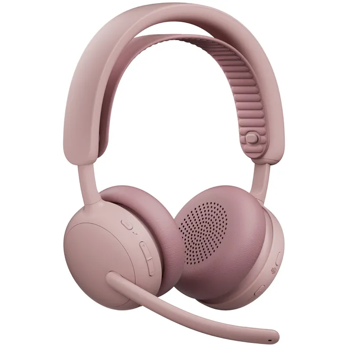 Logitech Zone Wireless 2 ES for Business Rosé/Rosa, Kabelloses USB-Headset mit adaptiver Hybrid-ANC, Mikrofon mit Geräuschunterdrückung, inkl. Empfänger, Microsoft Teams zertifiziert