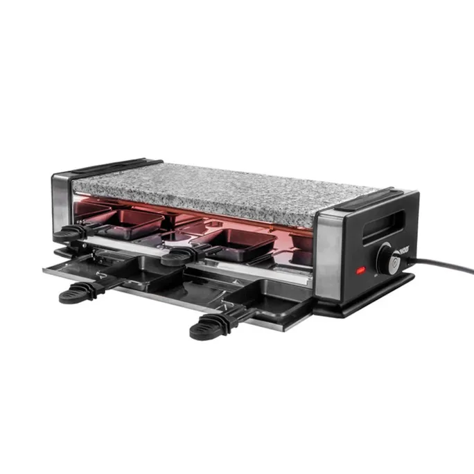Unold 48760 Raclette Delice Basic 1.200 Watt schwarz/silber Naturstein