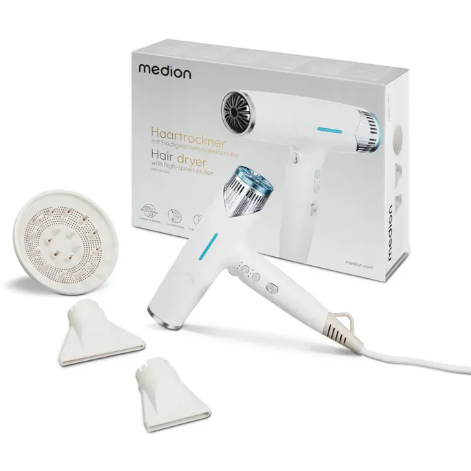 Medion HD2 Haartrockner mit Ionen-Technologie weiß