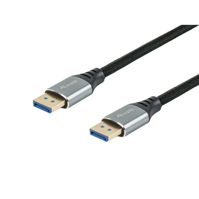 Equip 119282 DisplayPort 2.1 Premium-Kabel, Stecker auf Stecker, 2m, silber
