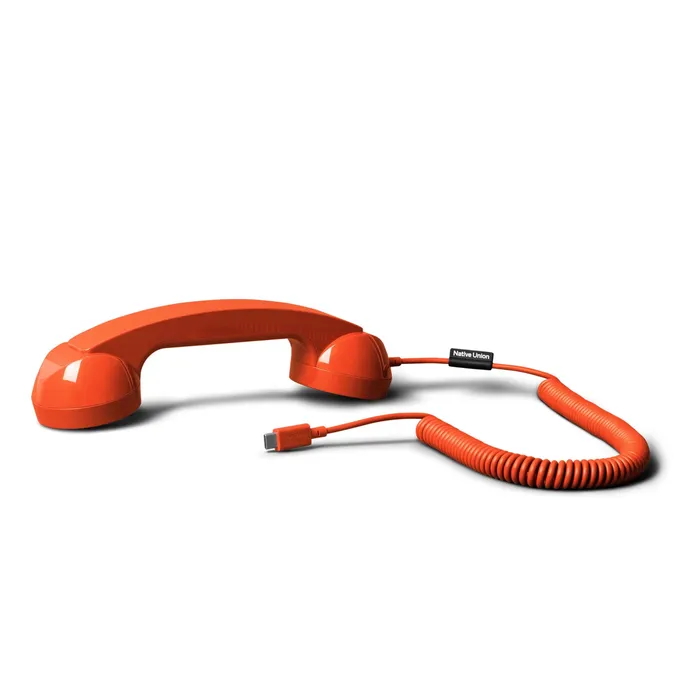 Native Union POP Phone Retro Telefonhörer USB-C alarmrot
