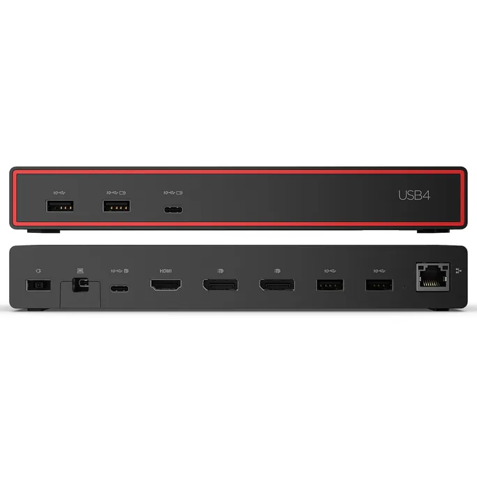 Lenovo ThinkPad USB4 Dock 5000 - 8K/60Hz, 4K/144Hz, 2x DP, 1x HDMI, 4x USB-A (10Gbps) 2x USB-C, Gbit-LAN, 100W PD 3.1, 100W Netzteil