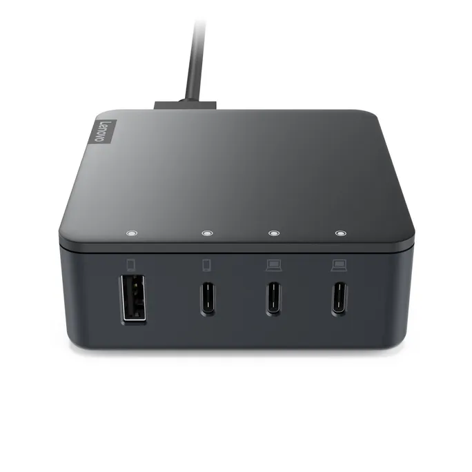 Lenovo Go Multiport-Ladegerät 130W, USB-C Stromversorgung, 3x USB-C, 1x USB-A