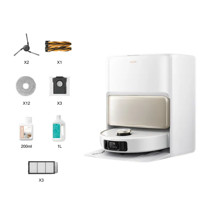 Mova V50 Ultra Complete Saugroboter mit Wischfunktion 24.000 Pa mit Vollautomatischer Basisstation