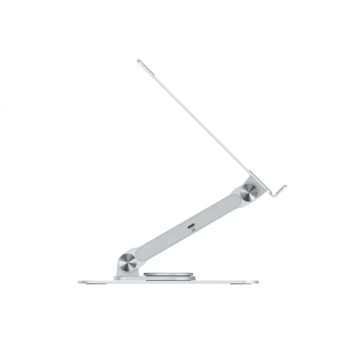 Conceptronic DONN27G Laptop-Ständer mit 7-in-1-Dockingstation 360 Grad drehbare Basis faltbar höhenverstellbar