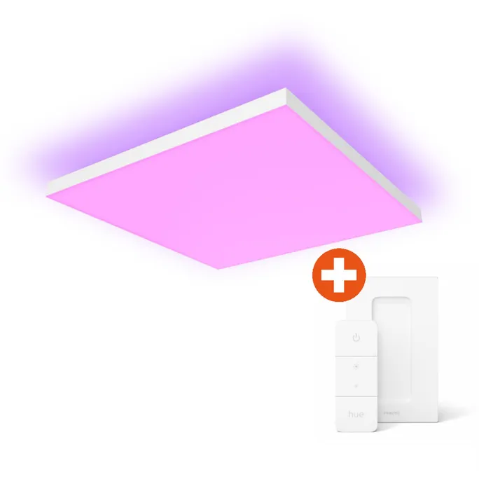 Philips Hue | Datura Deckenleuchte inkl. Dimmschalter | Quadratisch 600x600mm