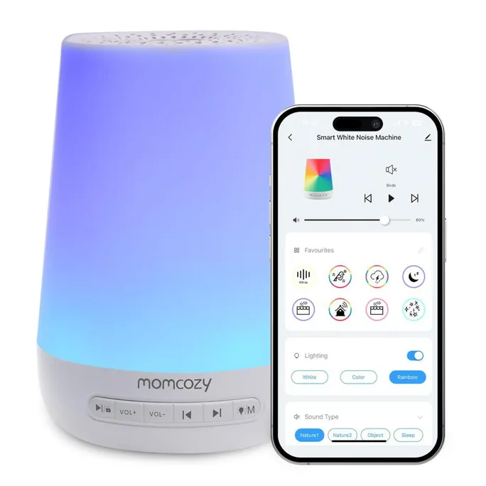 Momcozy Baby Sound White Noise Machine mit App-Fernbedienung
