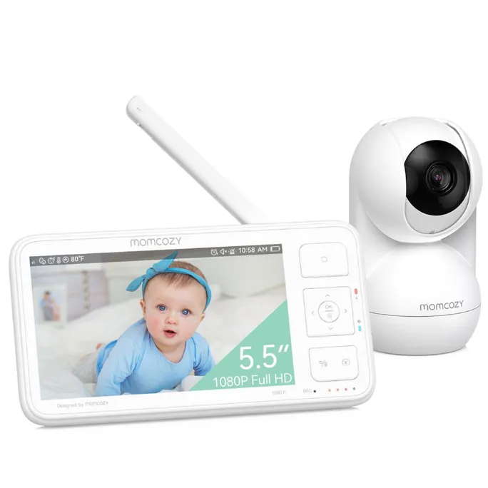 Momcozy Video-Babyphone BM03 13,97cm (5,5 Zoll) mit Akku, 1080P HD-Kamera