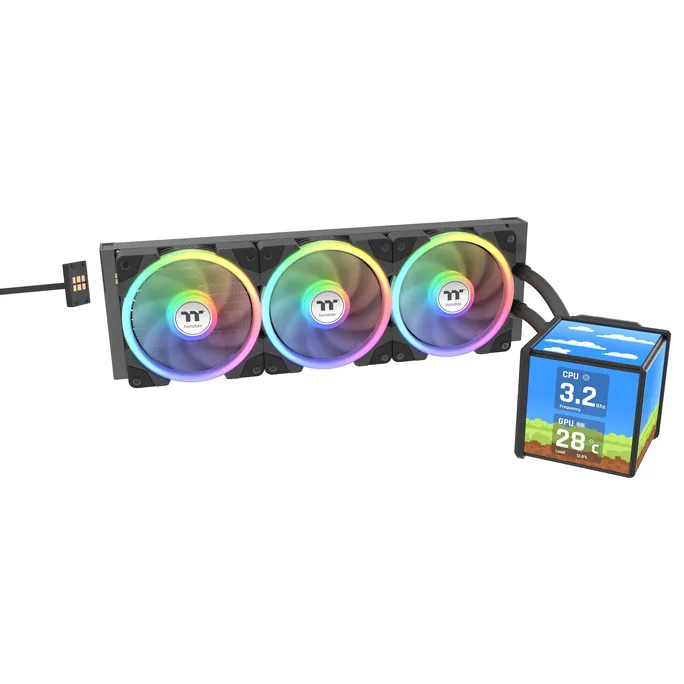 THERMALTAKE MINECUBE 360 Ultra All-In-One Liquid Cooler System ARGB Fan Schwarz