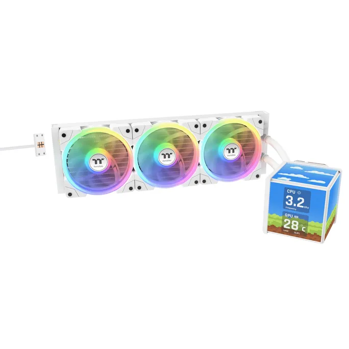 THERMALTAKE MINECUBE 360 Ultra All-In-One Liquid Cooler System ARGB Fan Snow