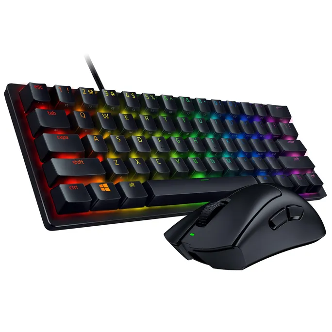 RAZER Huntsman Mini Combo Schwarz, ESPORTS Gaming Maus-Tastaturkombination inkl. RAZER DeathAdder V3 HyperSpeed