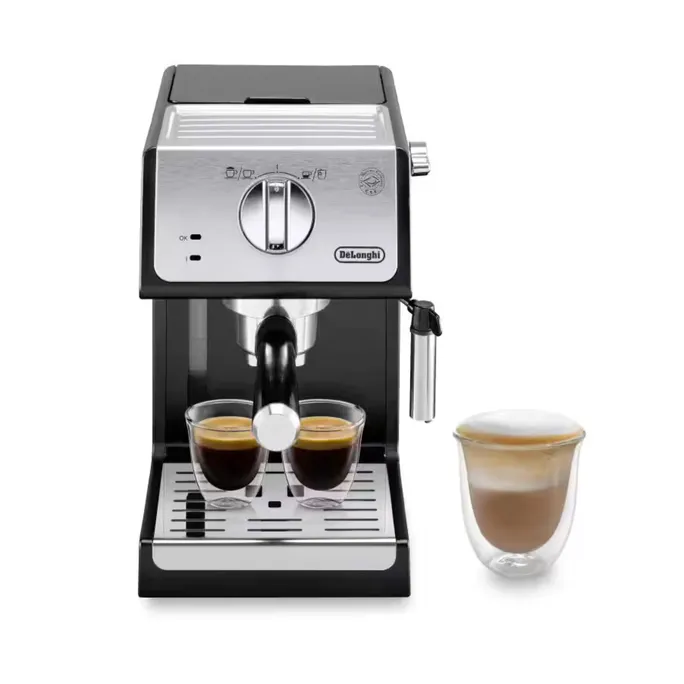 DeLonghi ECP 33.21.BK Siebträger Espressomaschine silber/schwarz