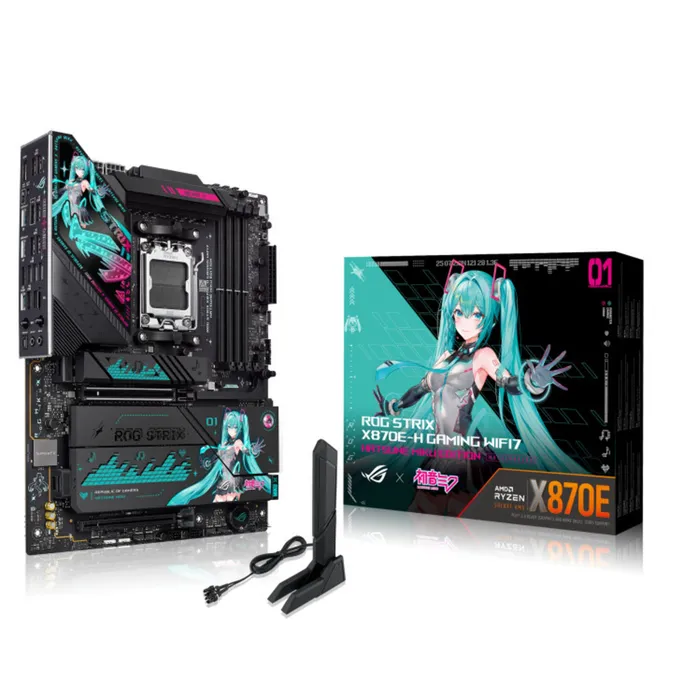 ASUS ROG STRIX X870E-H GAMING WIFI7 Hatsune Miku Edition ATX Mainboard AM5 HDMI/USB4