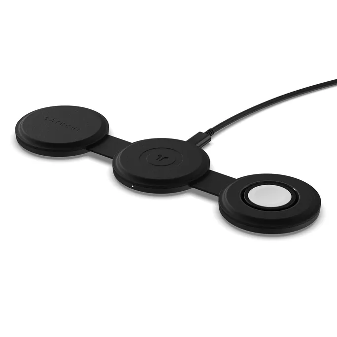 Satechi OntheGo 3-in-1 Wireless Charger Schwarz