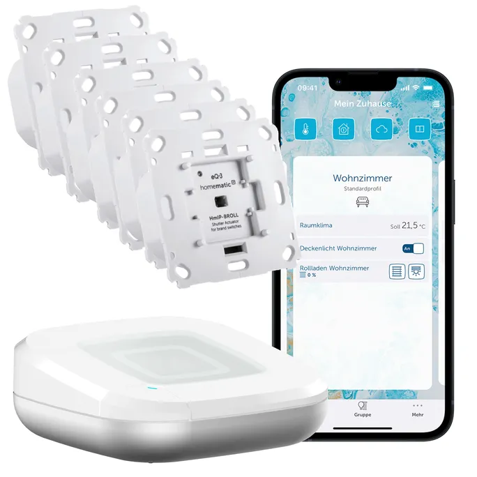 Homematic IP Starter Set Rollladen / Beschattung • 6x Aktor • Access Point 2