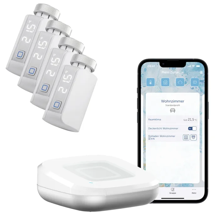 Homematic IP Starter Set Smarte Heizung Premium • 4xThermostat Evo • Access Point 2