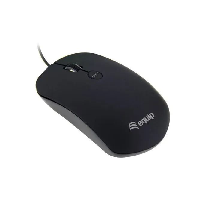 EQUIP 245114 USB-Komfortmaus Schwarz für Links- und Rechtshänder