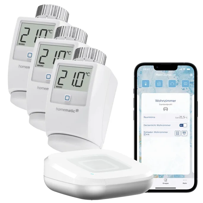 Homematic IP Starter Set Raumklima, 3x Thermostat & Access Point2