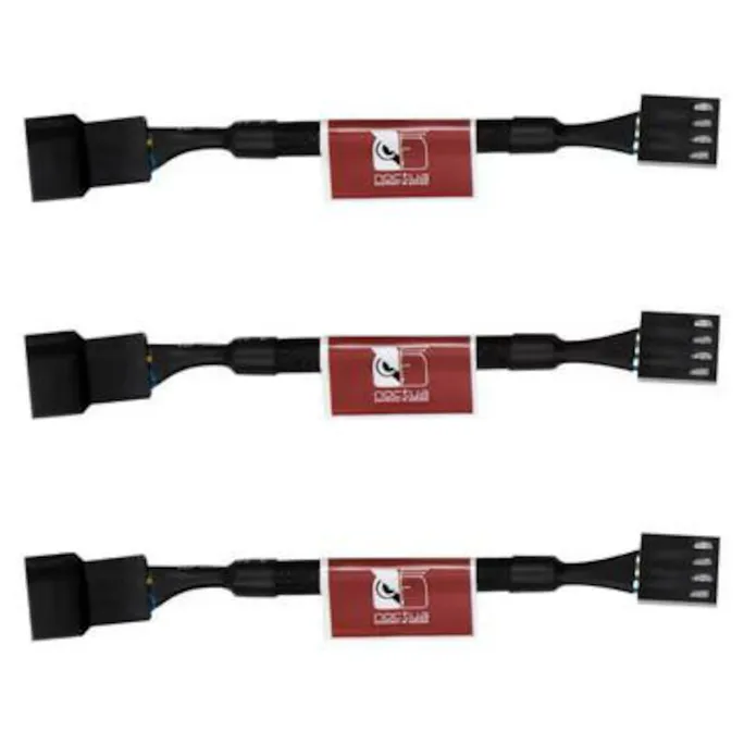 Noctua NA-SRC7 Lüfter Kabel 4-pin Adapter "Low-Noise" 3 Stk. schwarz